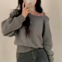 Korean Chic Off-The-Shoulder Tankbatwing