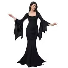 Halloween Morticia Adams Primate Black Adams Family