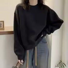 Short Crew Neck Sweatshirt Women's Loose Casual